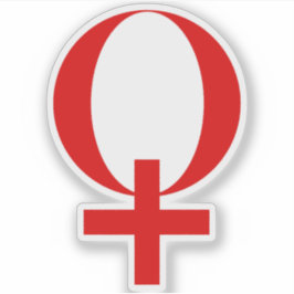 Sticker Symbole de la planète Vénus (rouge)
