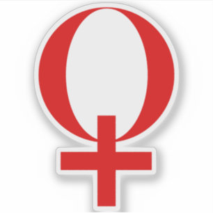 Sticker Symbole de la planète Vénus (rouge)