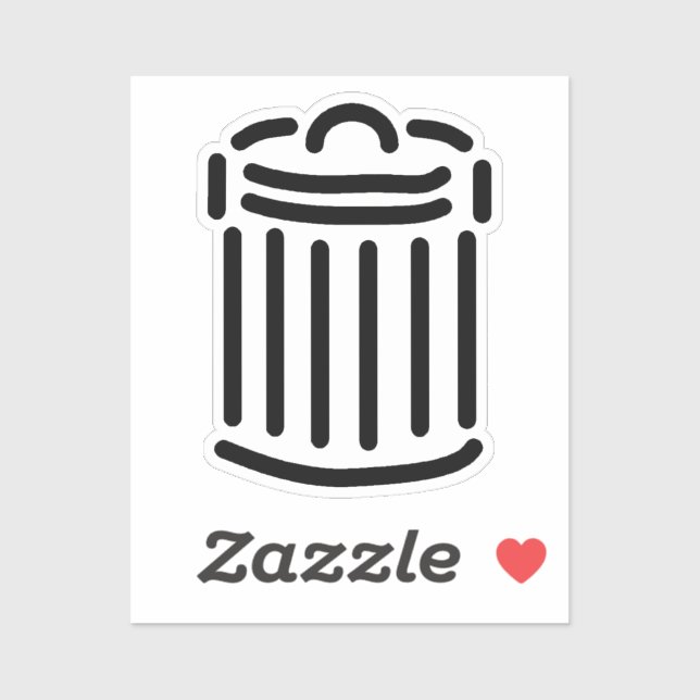 Sticker Symbole de la poubelle (Feuille)