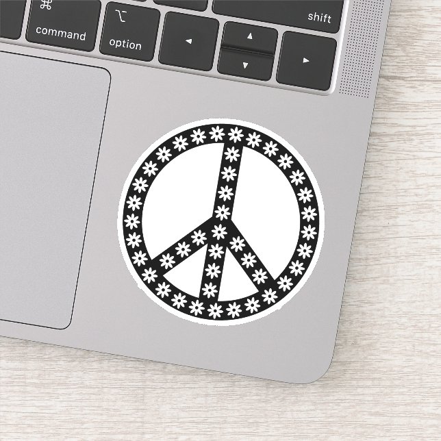 Sticker Symbole de paix de la marguerite (Détail)
