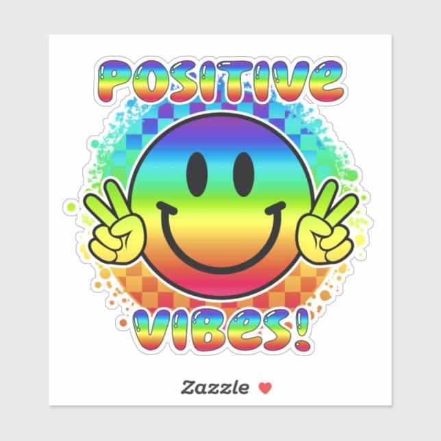 Sticker Symbole de paix Emoji - Visage de sourire positif (Feuille)