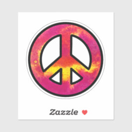 Sticker SYMBOLE DE PAIX EN encre rose