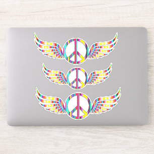Sticker Symbole de paix hippie à ailes Thunder_Cove