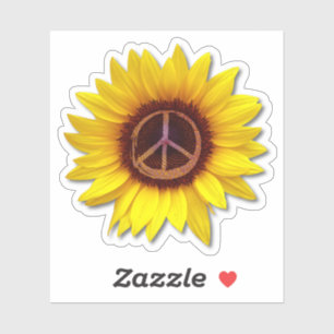 Sticker Symbole de paix Tournesol intérieur Signal Fleur U