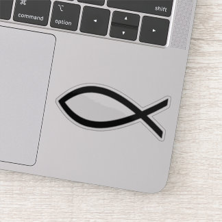 Sticker Symbole de poisson Christian Ichthus