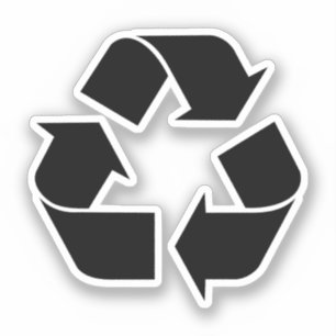Sticker Symbole de recyclage noir