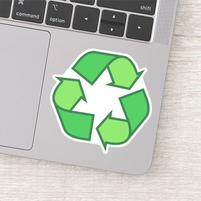 Sticker Symbole de recyclage vert (Détail)