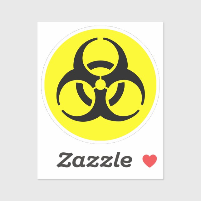 Sticker Symbole de risque biologique (Feuille)