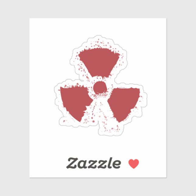 Sticker Symbole de Splatter Radioactive Warning (Feuille)