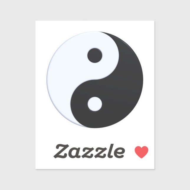 Sticker Symbole de Yin-yang (Feuille)