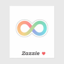 Sticker Symbole d'infini de l'autisme minuscule