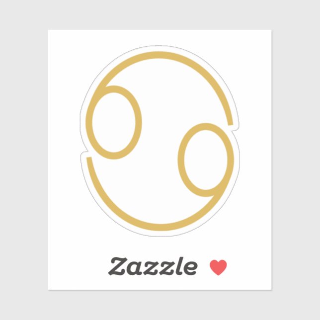 Sticker Symbole du cancer du zodiaque (Feuille)