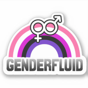 Sticker Symbole genre fluide
