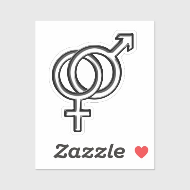 Sticker Symbole masculin et féminin (Feuille)