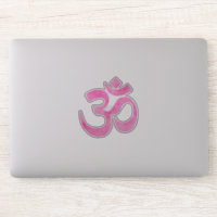 SYMBOLE OM Aquarelle rose vif