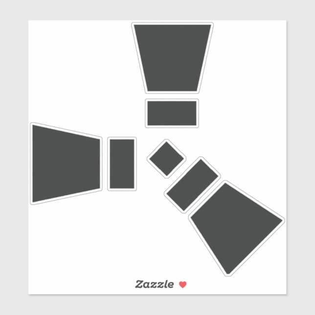 Sticker Symbole POUSSIÈRE Noir sur blanc (Feuille)