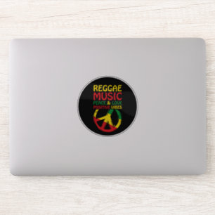 Sticker Symbole Reggae et Paix avec citations positives
