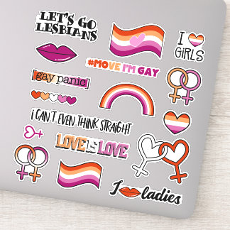 Sticker Symbole vénus du drapeau lesbien