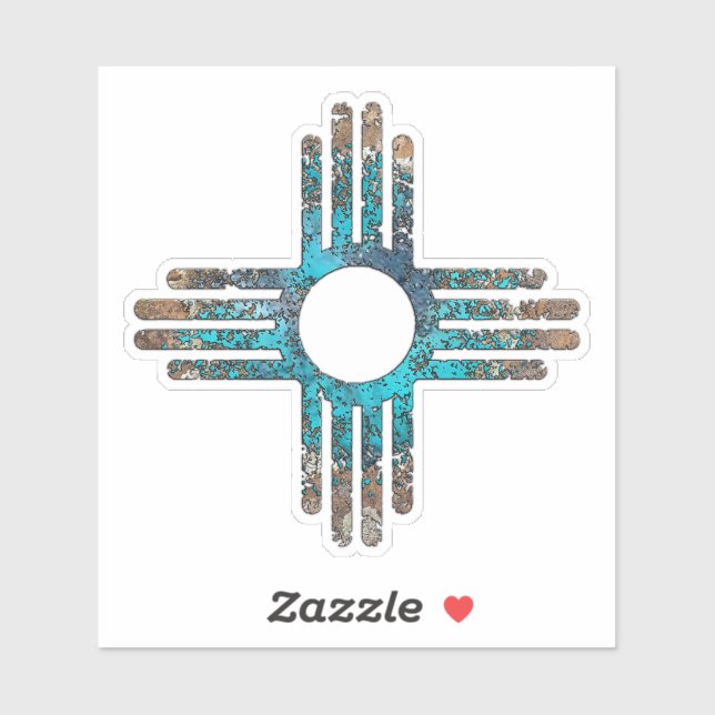 Sticker Symbole Zia Sun (Feuille)