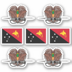Sticker Symboles de la Papouasie-Nouvelle-Guinée / blason 