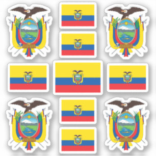 Sticker Symboles de l'État équatorien / blason et drapea