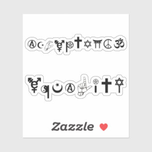 Sticker Symboles d'égalité d'acceptation 1