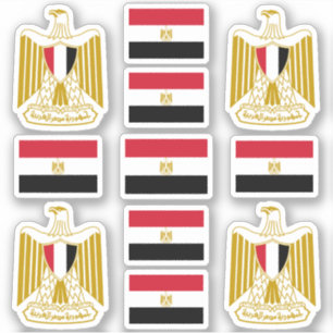 Sticker Symboles nationaux égyptiens /Armoiries et drapea