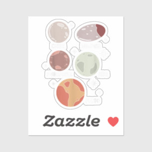 Sticker Système Solaire De L'Espace Extérieur Planète Nain