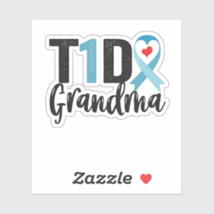Sticker T1D Grandma Sensibilisation au diabète Ruban Cadea