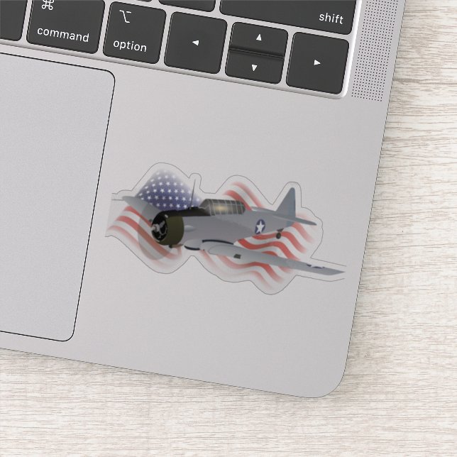 Sticker T-6 Aéronefs d'entraînement texan avec drapeau amé (Détail)