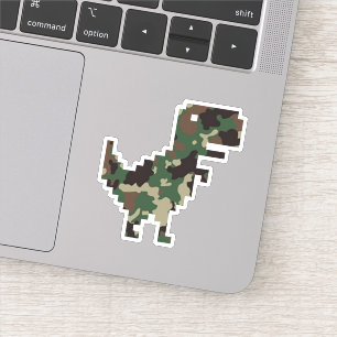 Sticker T-Rex Camo Chrome