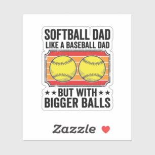 Sticker T-shirt avec gravure vintage Papa Softball Boules