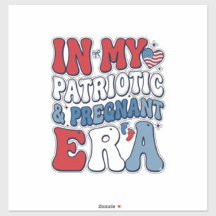 Sticker T-shirt de grossesse vintage de l'ère enceinte pat