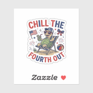 Sticker T-shirt de vacances d'été de la tortue du quatrièm