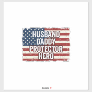 Sticker T-shirt du drapeau de héros protecteur mari patrio