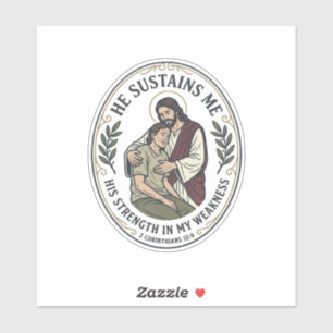 Sticker T-Shirt Encouragement pour Maladie Chronique Jésus