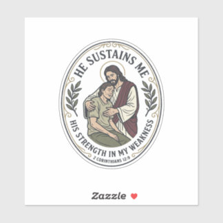 Sticker T-Shirt Encouragement pour Maladie Chronique Jésus