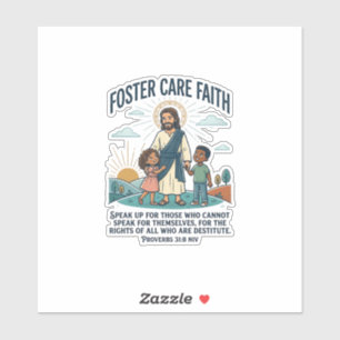 Sticker T-shirt graphique chrétien Adoption de Jésus Soins