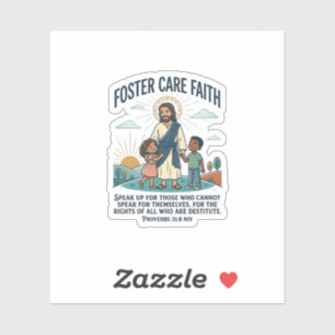 Sticker T-shirt graphique chrétien Jésus Adoption Foster C