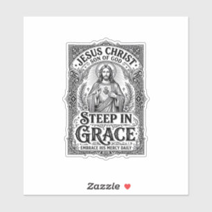 Sticker T-shirt graphique Jésus amateur de thé chrétien