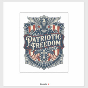 Sticker T-shirt graphique vectoriel Foi Famille Liberté Pa