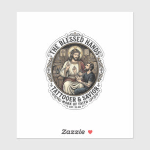 Sticker T-Shirt Studio de Tatouage d'Artiste Jésus Inspira