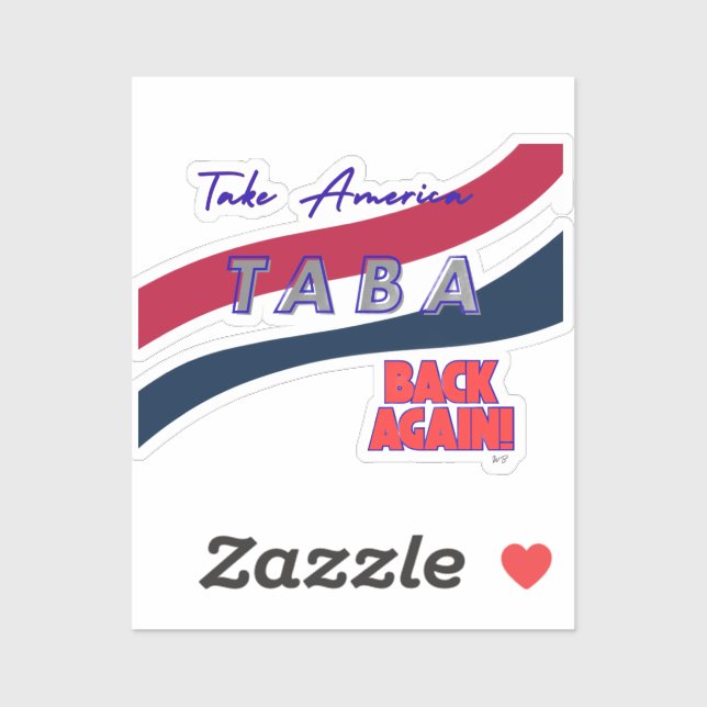 Sticker TABA political take America back again (Feuille)