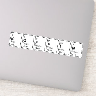 Sticker Tableau Périodique des Boffins Examen de fin d'étu