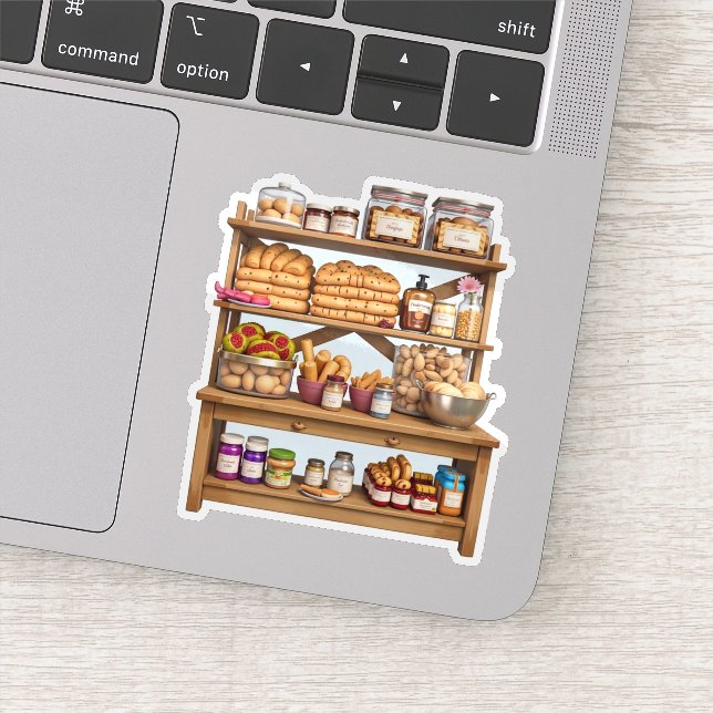 Sticker Tablette de Pantry Artisan avec Delicacs (Détail)
