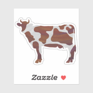Sticker Tache brune et blanche de vache