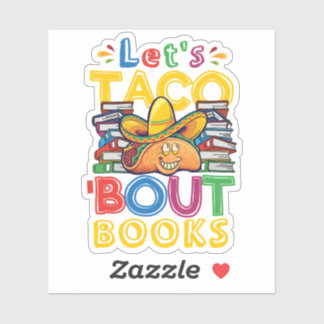 Sticker Taco Bout Books Lover livre