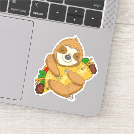 Sticker Taco Sloth Dessin Drôle Illustration