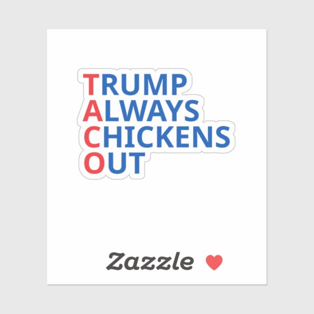 Sticker Taco trump (Feuille)