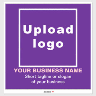Sticker Tagline d'affaires sur violet grand Carré Vinyl
